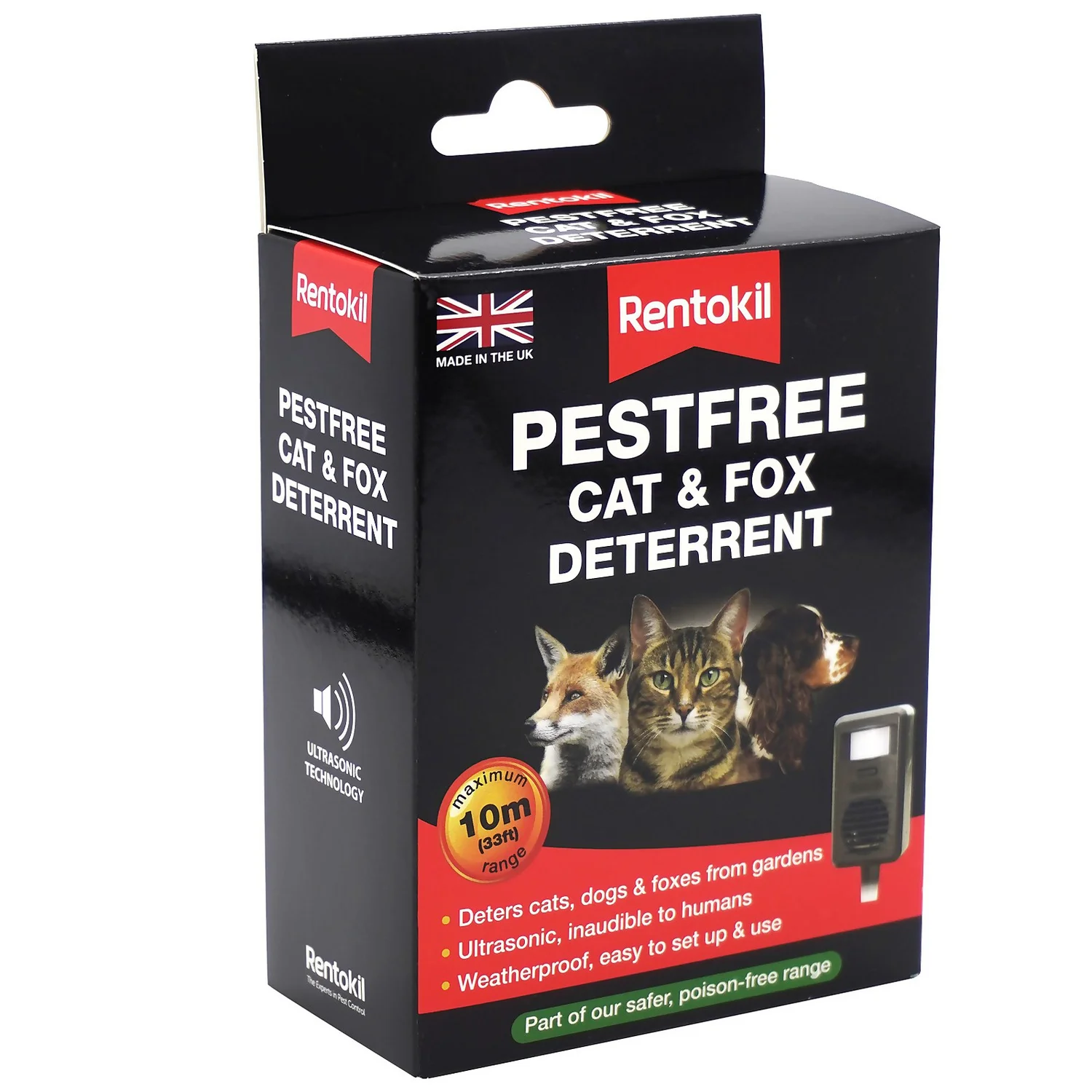Rentokil Pestfree Cat And Fox Deterrent -10m Range 4 Rentokil Pestfree Cat And Fox Deterrent -10m Range - Image 2
