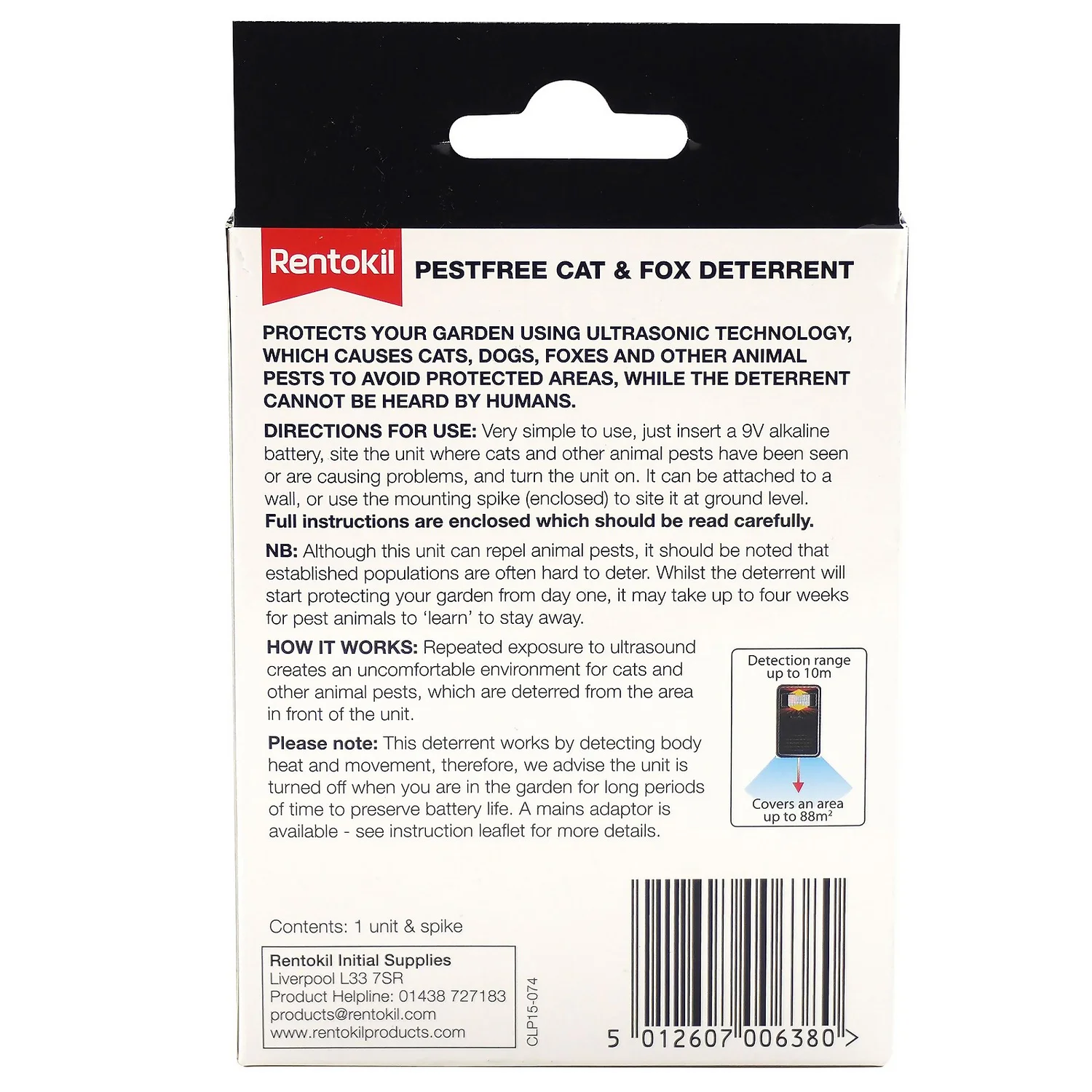 Rentokil Pestfree Cat And Fox Deterrent -10m Range 8 Rentokil Pestfree Cat And Fox Deterrent -10m Range - Image 6