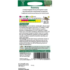 Mr. Fothergill's Rosemary Seeds -GreenScape Sales Store 12804251 2104869156567432