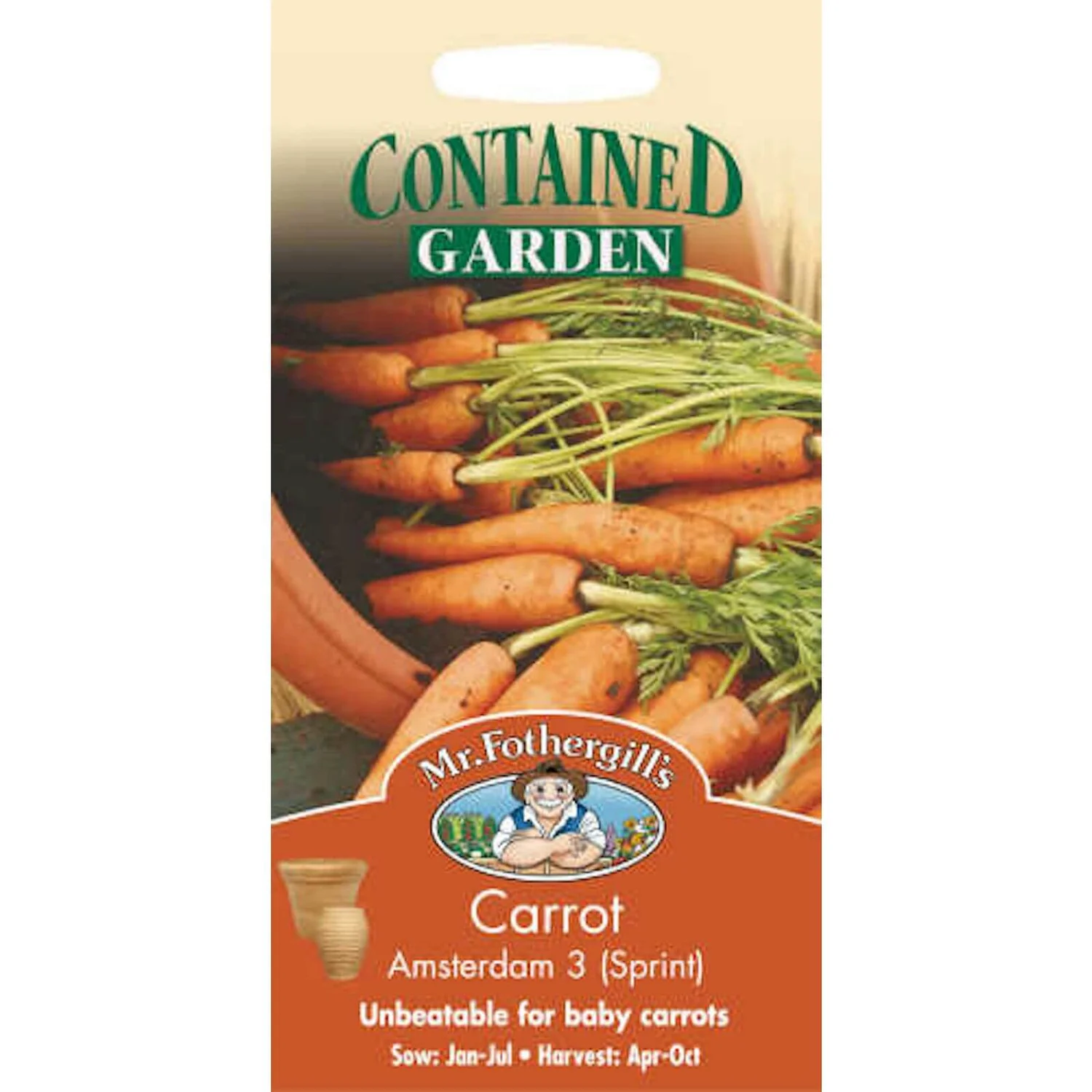 Mr. Fothergill's Carrot Amsterdam 3 Sprint (Daucus Carota) Seeds 3 Mr. Fothergill's Carrot Amsterdam 3 Sprint (Daucus Carota) Seeds