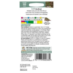 Mr. Fothergill's Leek Musselburgh (Allium Porrum) Seeds -GreenScape Sales Store 12807484 4634832956127052