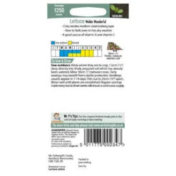 Mr. Fothergill's Lettuce Webbs Wonderful (Lactuca Sativa) Seeds -GreenScape Sales Store 12811813 1974832980546839