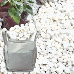 Stylish Stone Premium Arctic White Pebbles - Bulk Bag 750 Kg