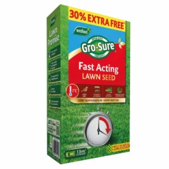 Gro-Sure Fast Acting Lawn Seed - 10m² +30% Extra Free