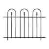 Triple Arch Finial Fence Section Black -GreenScape Sales Store 12812572 1854856744604747
