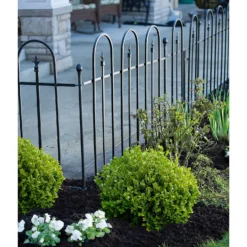 Triple Arch Finial Fence Section Black -GreenScape Sales Store 12812572 3644856744638212