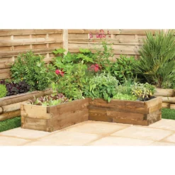 Forest Garden Wooden Caledonian Corner Raised Bed -GreenScape Sales Store 12812604 3294957341091068