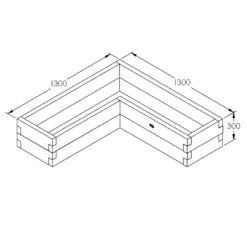Forest Garden Wooden Caledonian Corner Raised Bed -GreenScape Sales Store 12812604 7354957341122745