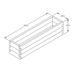 Forest Garden Wooden Caledonian Garden Trough Planter -GreenScape Sales Store 12812609 1204833219756189