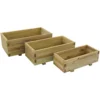 Forest Garden Wooden Durham Rectangular Planter (Set Of 3) -GreenScape Sales Store 12812615 1324831965270042