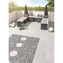 Stylish Stone Granite Paving 400 X 400mm - Light Grey (Full Pack) -GreenScape Sales Store 12814781 3224845714317076