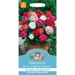 Mr. Fothergill's Geranium Mophead Selection Mixed F1 (Pelargonium Zonale) Seeds