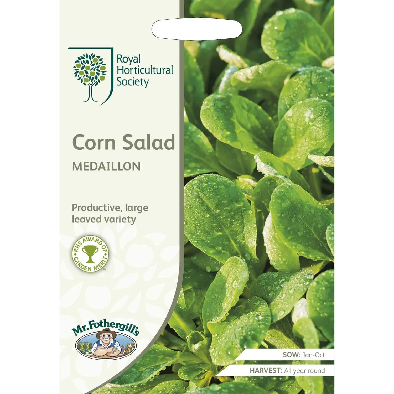 RHS Corn Salad Medaillon Seeds 3 RHS Corn Salad Medaillon Seeds
