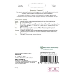 RHS Parsnip Palace F1 Seeds -GreenScape Sales Store 12817587 8664833222958365