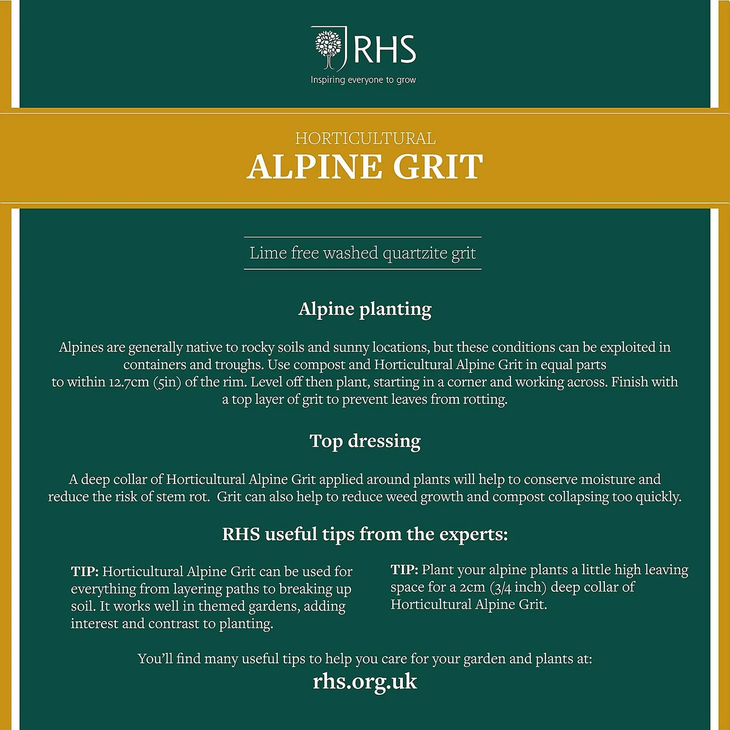 Stylish Stone RHS Horticultural Alpine Grit - Large Pack 4 Stylish Stone RHS Horticultural Alpine Grit - Large Pack - Image 2