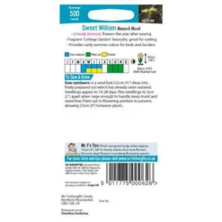 Mr. Fothergill's Sweet William Monarch Mixed Seeds -GreenScape Sales Store 12820107 1824833170225292