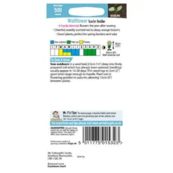 Mr. Fothergill's Wallflower Scarlet Bedder Seeds -GreenScape Sales Store 12820114 2754833236169366