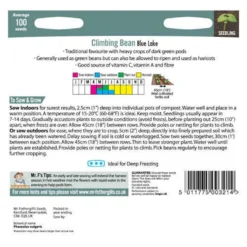 Mr. Fothergill's Climbing Bean Blue Lake Seeds -GreenScape Sales Store 12820499 1864833169524147
