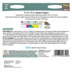 Mr. Fothergill's Runner Bean Mergoles Seeds -GreenScape Sales Store 12820621 1724833169899558