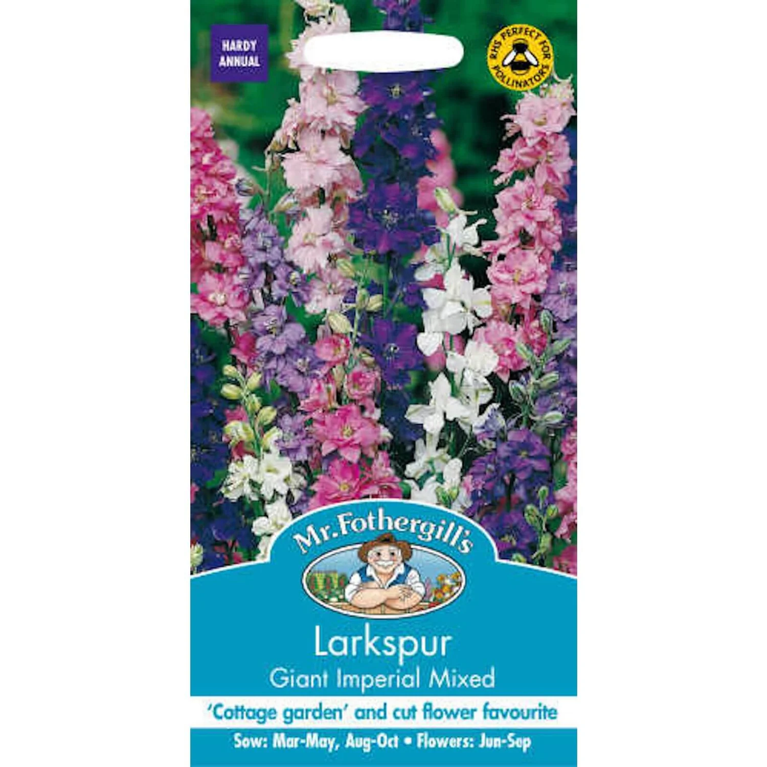 Mr. Fothergill's Larkspur Giant Imperial Mixed (Consolida Ambigua) Seeds 3 Mr. Fothergill's Larkspur Giant Imperial Mixed (Consolida Ambigua) Seeds