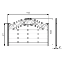 Forest Prague Fence Panel - 4ft - Pack Of 3 -GreenScape Sales Store 12823084 6044833217947687