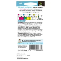 Mr. Fothergill's Mesembryanthemum Livingstone Daisy Mixed (Dorotheanthus Bellidiformis) Seeds -GreenScape Sales Store 12830784 1494833168911322