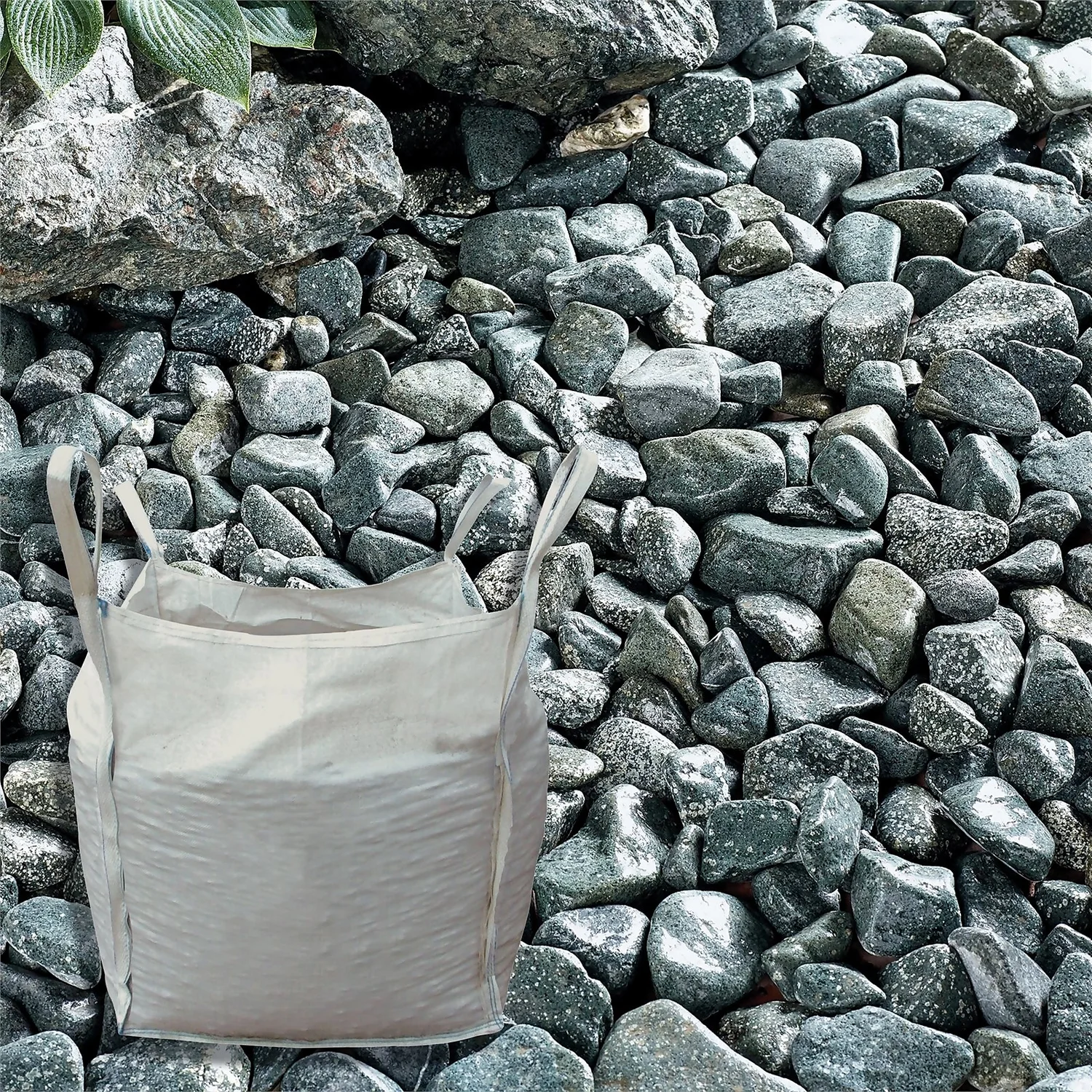Stylish Stone Sea Green Cobbles - Bulk Bag 750 Kg 3 Stylish Stone Sea Green Cobbles - Bulk Bag 750 Kg