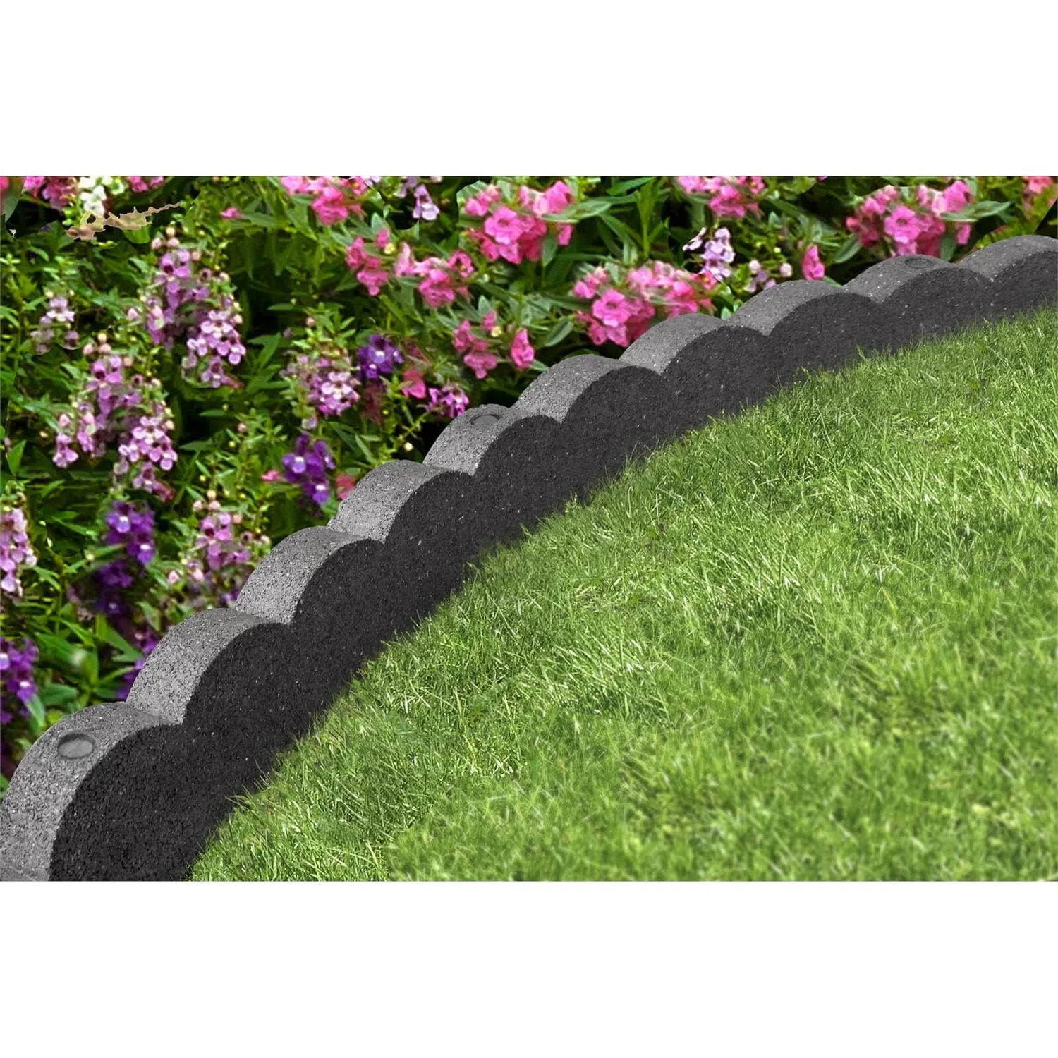 Scalloped Rubber Border Edging - Grey 4 Scalloped Rubber Border Edging - Grey - Image 2