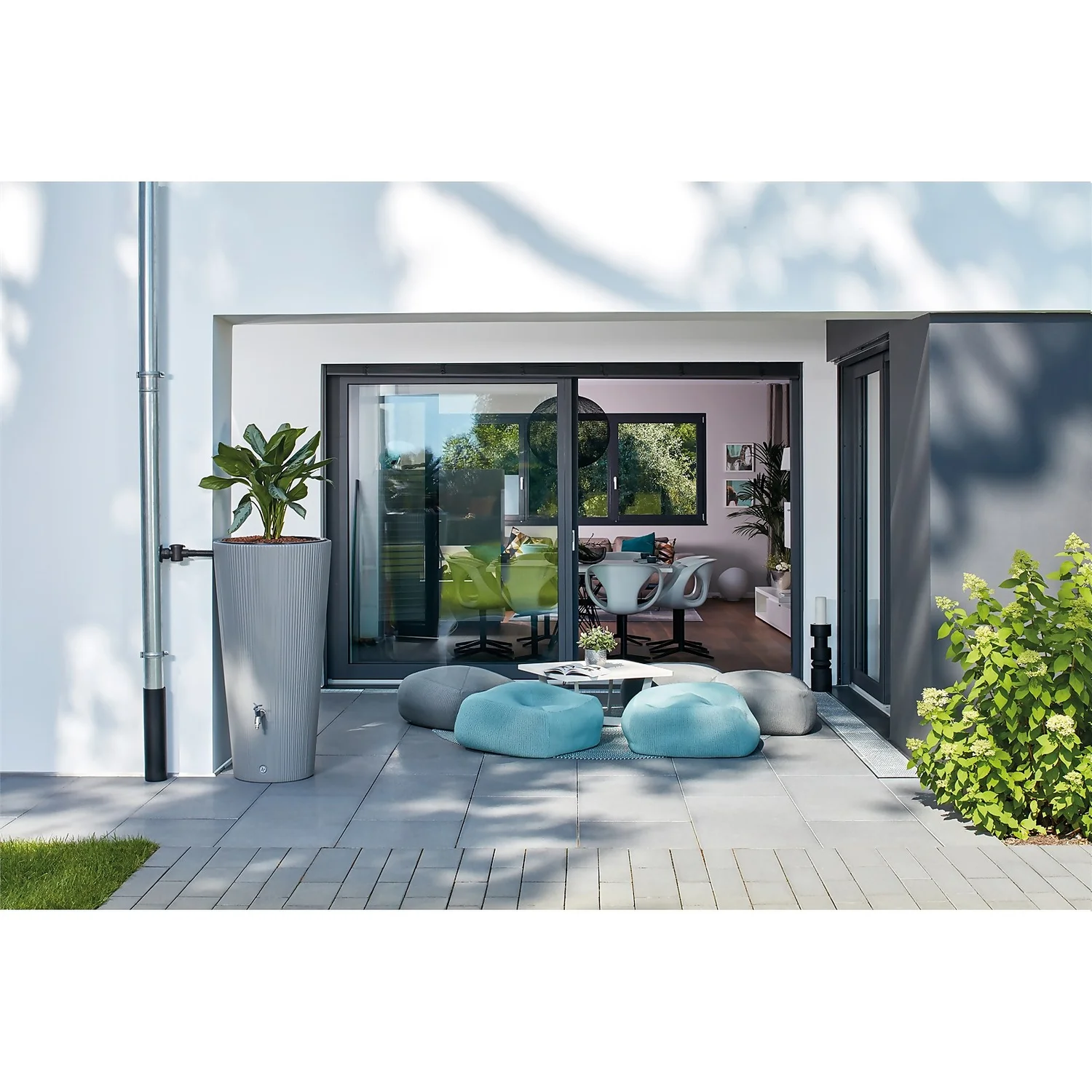 Garantia Linus 2In1 Water Tank - 220L - Zink Grey 4 Garantia Linus 2In1 Water Tank - 220L - Zink Grey - Image 2