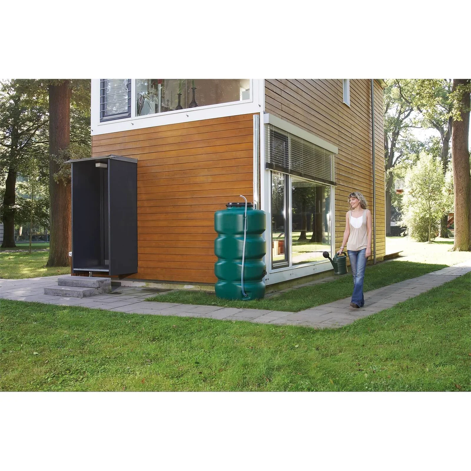 Garantia Garden Water Tank-Set - 2000L - Green 4 Garantia Garden Water Tank-Set - 2000L - Green - Image 2