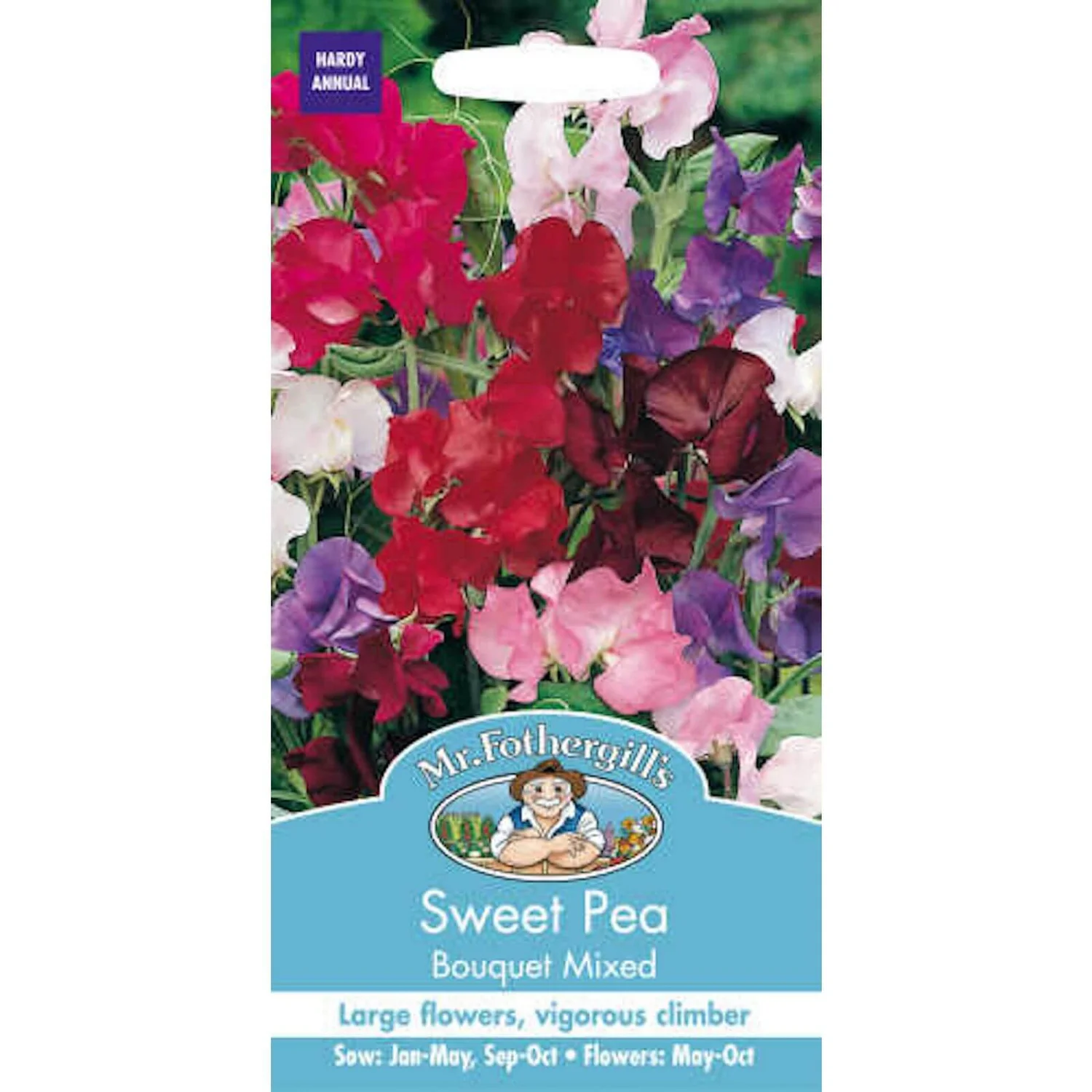 Mr. Fothergill's Sweet Pea Bouquet Mixed (Lathyrus Odoratus) Seeds 3 Mr. Fothergill's Sweet Pea Bouquet Mixed (Lathyrus Odoratus) Seeds