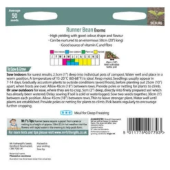 Mr. Fothergill's Runner Bean Stringless Enorma (Phaseolus Coccineus) Seeds -GreenScape Sales Store 12845003 5244833196629012