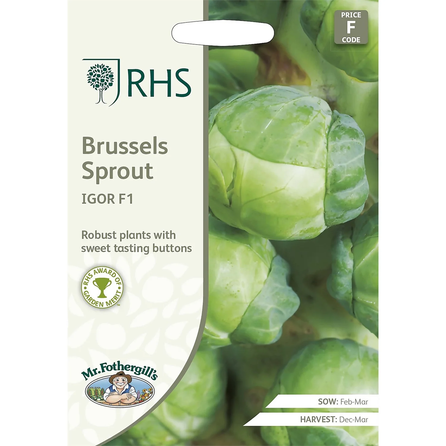 RHS Brussels Sprout Igor F1 Seeds 3 RHS Brussels Sprout Igor F1 Seeds