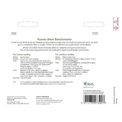 RHS Runner Bean Benchmaster Seeds -GreenScape Sales Store 12882732 1134843575426243