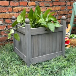 Homebase Medium Wooden Planter Grey 9 Homebase Medium Wooden Planter Grey -GreenScape Sales Store 12885225 2145013038344101