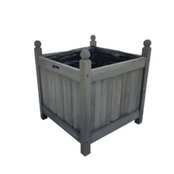 Homebase Large Wooden Planter Grey