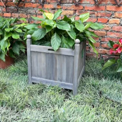 Homebase Large Wooden Planter Grey -GreenScape Sales Store 12885228 8495013038311650