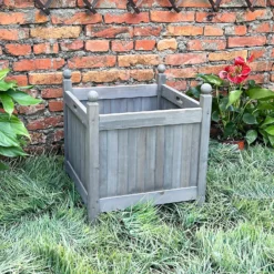 Homebase Large Wooden Planter Grey -GreenScape Sales Store 12885228 9875013038355126