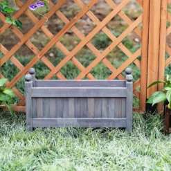Wooden Trough - Grey -GreenScape Sales Store 12885230 7505013038406033