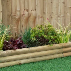 Forest Horizontal Log Garden Border Edging - 80cm -GreenScape Sales Store 12887248 4994917242400285