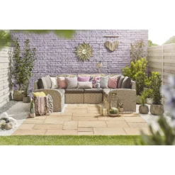 Stylish Stone Chantry Paving Patio Kit 10.22 Sqm Gold -GreenScape Sales Store 12891100 9884843737863955