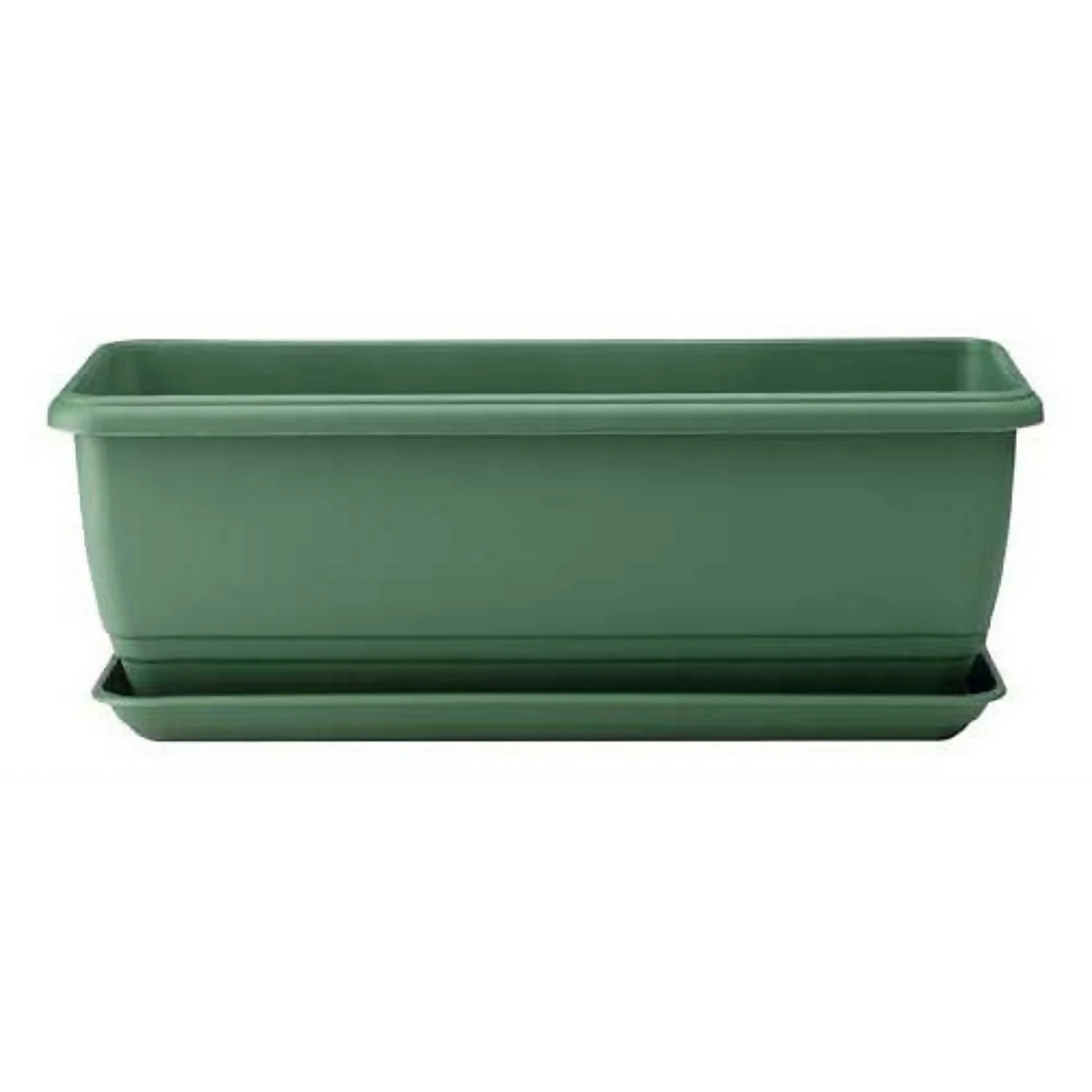 Self Watering Balconniere Troughs In Green - 70cm 3 Self Watering Balconniere Troughs In Green - 70cm