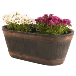 Oakwood Barrel Trough 6 Oakwood Barrel Trough -GreenScape Sales Store 12940715 1254927489792359