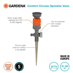 Gardena Comfort Circular Sprinkler Vario Spike -GreenScape Sales Store 13043404 1015060198431329