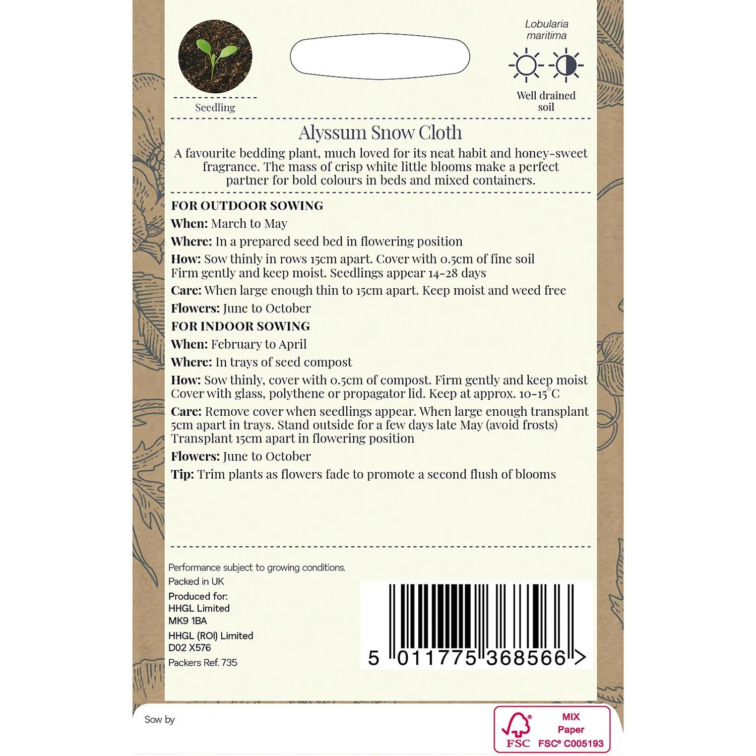 Country Living Alyssum Snow Cloth Seeds 4 Country Living Alyssum Snow Cloth Seeds - Image 2