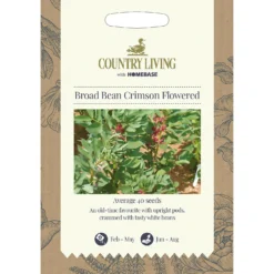 Country Living Broad Bean Crimson Flowered Seeds