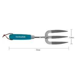 House Beautiful Stainless Steel Hand Fork With A Teal Painted Hardwood Handle -GreenScape Sales Store 13188707 1804928022202854