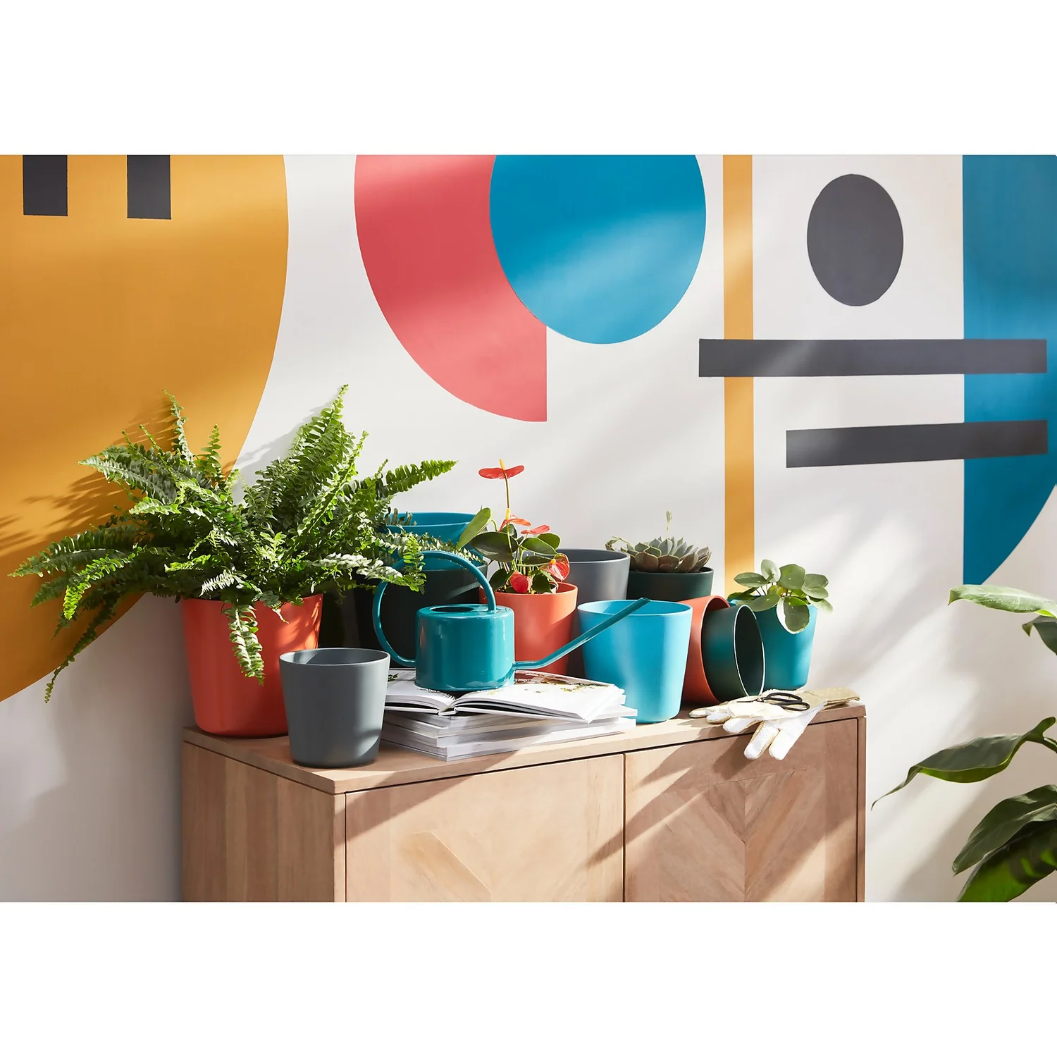 Homebase Metal Watering Can 1L - Teal 6 Homebase Metal Watering Can 1L - Teal - Image 4