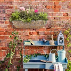 Distress Finish Wall Trough With Coco Liner - 61cm -GreenScape Sales Store 13221622 7534902150119136