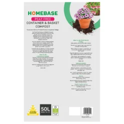 Homebase Peat Free Container & Basket Compost - 50L -GreenScape Sales Store 13280767 5384935607569516